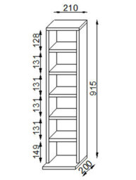 Vcm Wood Cd Dvd Storage Shelf Elementa - thumbnail 4