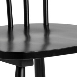 Wyld Haus Freya Set Of 2 Black Lacquered Birch Dining Chairs Slatted Back - thumbnail 6
