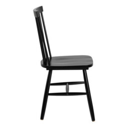 Wyld Haus Freya Set Of 2 Black Lacquered Birch Dining Chairs Slatted Back - thumbnail 4