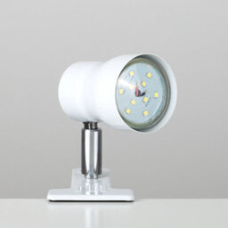 Valuelights Adjustable Clamp On Desk Lamp Spotlight In Gloss White Finish - thumbnail 4
