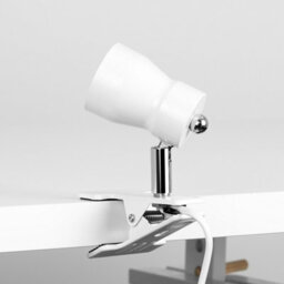 Valuelights Adjustable Clamp On Desk Lamp Spotlight In Gloss White Finish - thumbnail 3