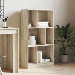 Berkfield Bookcase Sonoma Oak 57X28.5X107.5 Cm Engineered Wood - thumbnail 3