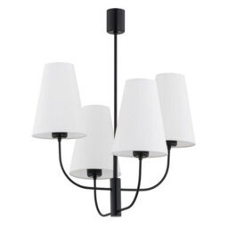 Luminosa Lighting Luminosa Safiano Multi Arm Pendant Ceiling 4 Light White, Black - thumbnail 2