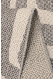 Melrose County Zebra Grey Design Flatweave Indoor Outdoor Large Area Rug 10mm Pile Height - 160/230Cm - thumbnail 4