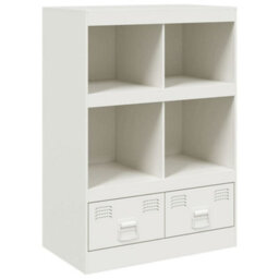 Berkfield Highboard White 67X39X95 Cm Steel - thumbnail 2