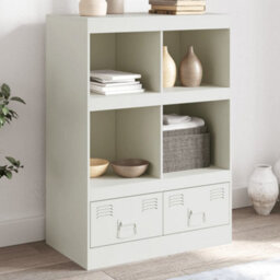 Berkfield Highboard White 67X39X95 Cm Steel