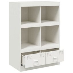 Berkfield Highboard White 67X39X95 Cm Steel - thumbnail 7