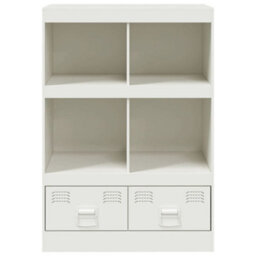 Berkfield Highboard White 67X39X95 Cm Steel - thumbnail 6