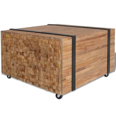 Berkfield Side Table Teak 60X60X38 Cm - image 1