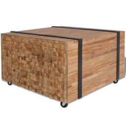 Berkfield Side Table Teak 60X60X38 Cm - thumbnail 1