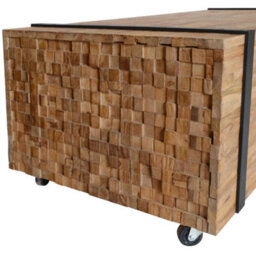 Berkfield Side Table Teak 60X60X38 Cm - thumbnail 3