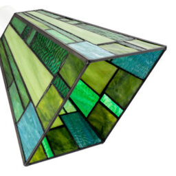 Happy Homewares Art Denergy Savingtiffany Pendant Lighting Shade With Emerald And Green Panels - thumbnail 4