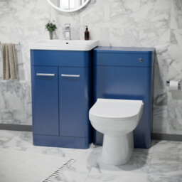 Nes Home 500mm Freestanding Vanity Unit With Basin, Back To Wall Toilet, Wc Unit Royal Blue - thumbnail 2