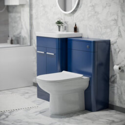 Nes Home 500mm Freestanding Vanity Unit With Basin, Back To Wall Toilet, Wc Unit Royal Blue - thumbnail 3