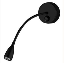 Ultra Beam Lighting Ultrabeam Wall Mounted Bedside Reading Light With An Adjustable Arm Black Finish 3 Watt 3000K Warm White Led