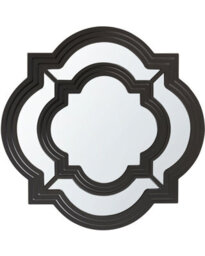 Wyld And Coco Novahome Irregular Black Frame Wall Mirror 51 Cm - Modern Framed Decorative Mirror - thumbnail 1