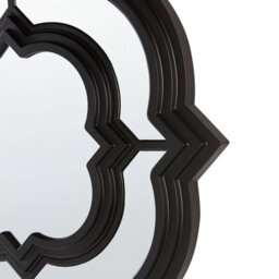 Wyld And Coco Novahome Irregular Black Frame Wall Mirror 51 Cm - Modern Framed Decorative Mirror - thumbnail 6