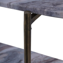 Buttercup Farm Toronto Top And Base Console Table - Iron/marble/mdf - L33 X W111 X H79 Cm - White/brown/grey - thumbnail 4
