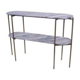 Buttercup Farm Toronto Top And Base Console Table - Iron/marble/mdf - L33 X W111 X H79 Cm - White/brown/grey - thumbnail 1