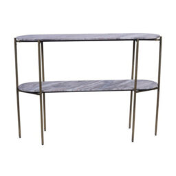 Buttercup Farm Toronto Top And Base Console Table - Iron/marble/mdf - L33 X W111 X H79 Cm - White/brown/grey - thumbnail 3