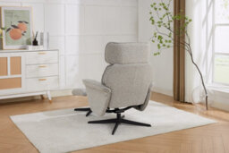 Oldbury Swivel Chair With Footstool - Pearl Grey - thumbnail 4