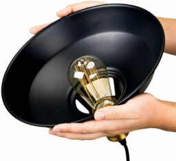 Black Metal 30Cm Ceiling Pendant Light Shade With Reducer Ring  Modern Dome Lampshade For Kitchen, Bedroom, Living Room - thumbnail 2