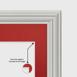 AK Frames 80X70Cm Light Grey Classic Multi Photo Frame With Crimson Mount - Holds 20 Apertures (18X) 6X4, (2X) 4X4 Photos - thumbnail 7