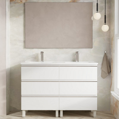 Banyetti Vatilla 1200mm Floorstanding Vanity Unit With Lira Basin - Gloss White - image 1