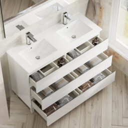 Banyetti Vatilla 1200mm Floorstanding Vanity Unit With Lira Basin - Gloss White - thumbnail 3