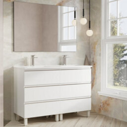 Banyetti Vatilla 1200mm Floorstanding Vanity Unit With Lira Basin - Gloss White - thumbnail 2