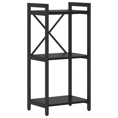 Berkfield Modern Bookcase Black Oak 40 X 30 X 83 Cm Engineered Wood
