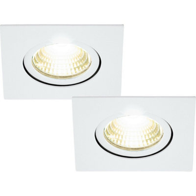 2 Pack White Led Recessed Downlights For Wall And Ceiling - 6W Modern Spotlights - image 1