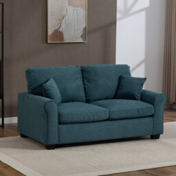 Unknown Lewiston 162Cm Wide 3 Seat Light Teal Fabric Sofabed