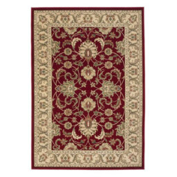 Red Traditional Rug, Floral Rug, 8mm Thickness Bordered Rug, Persian Red Rug For Bedroom, & Dining Room-80Cm X 140Cm