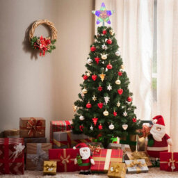 Living And Home Christmas Tree Topper Decoration, 30-Light Luminous Five-Pointed Star, 23.5Cm W X 24Cm H - thumbnail 2