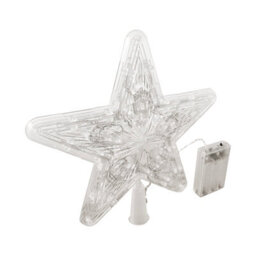 Living And Home Christmas Tree Topper Decoration, 30-Light Luminous Five-Pointed Star, 23.5Cm W X 24Cm H - thumbnail 6