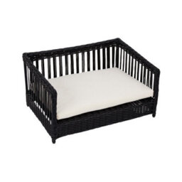 Teamson Pets Clotho Indoor Outdoor Wicker Rattan Cat Or Small Dog Bed Sofa Lounger Water Resistant With Removeable Cushion - thumbnail 5