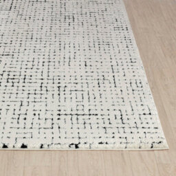Livabliss Freud-Modern Ivory Black High Pile Living Dining Bedroom Rug 200 X 275 Cm Easy Care, Non Shedding - thumbnail 5
