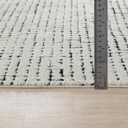 Livabliss Freud-Modern Ivory Black High Pile Living Dining Bedroom Rug 200 X 275 Cm Easy Care, Non Shedding - thumbnail 4