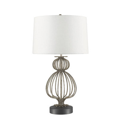Gilded Nola Lafitte 1Lt Table Lamp Finish: Distressed Silver Wired: 1X100W E27 220-240V 50Hz - image 1