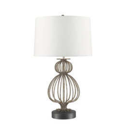 Gilded Nola Lafitte 1Lt Table Lamp Finish: Distressed Silver Wired: 1X100W E27 220-240V 50Hz - thumbnail 5