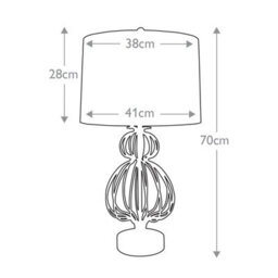 Gilded Nola Lafitte 1Lt Table Lamp Finish: Distressed Silver Wired: 1X100W E27 220-240V 50Hz - thumbnail 6