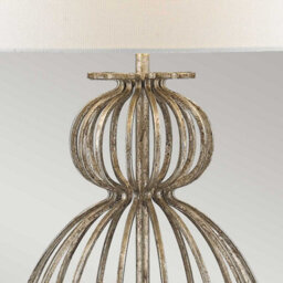 Gilded Nola Lafitte 1Lt Table Lamp Finish: Distressed Silver Wired: 1X100W E27 220-240V 50Hz - thumbnail 4