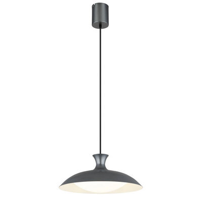 Luminosa Lighting Luminosa Rocha Dome Pendant Ceiling Light Matt Grey Led 3000/4000/6000K - image 1