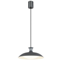 Luminosa Lighting Luminosa Rocha Dome Pendant Ceiling Light Matt Grey Led 3000/4000/6000K