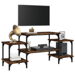 Berkfield Tv Cabinet Smoked Oak 117X35X52 Cm Engineered Wood - thumbnail 4