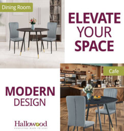Hallowood Furniture Finley Small Round Dining Table In Black Finish With 2 Light Grey Faux Leather Chairs - thumbnail 6