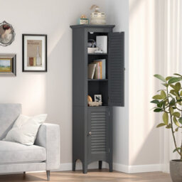Costway 160Cm Tall Bathroom Floor Cabinet Freestanding Slim Storage Organizer With Adjustable Shelf - thumbnail 5