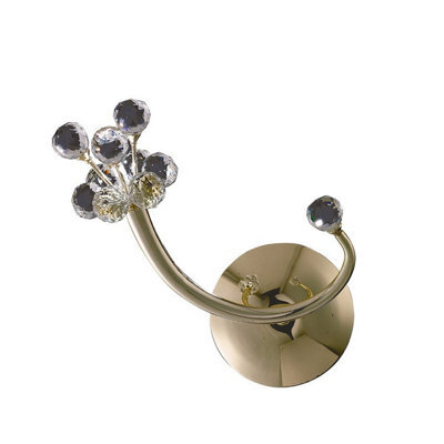 Luminosa Lighting Luminosa Octavia Wall Lamp Switched G4 Right Facing French Gold/crystal, Not Led/cfl Compatible - image 1