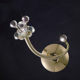 Luminosa Lighting Luminosa Octavia Wall Lamp Switched G4 Right Facing French Gold/crystal, Not Led/cfl Compatible - thumbnail 2